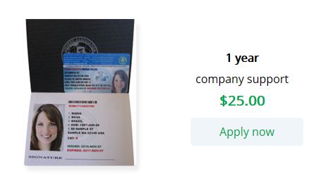 international drivers license -cost 25$